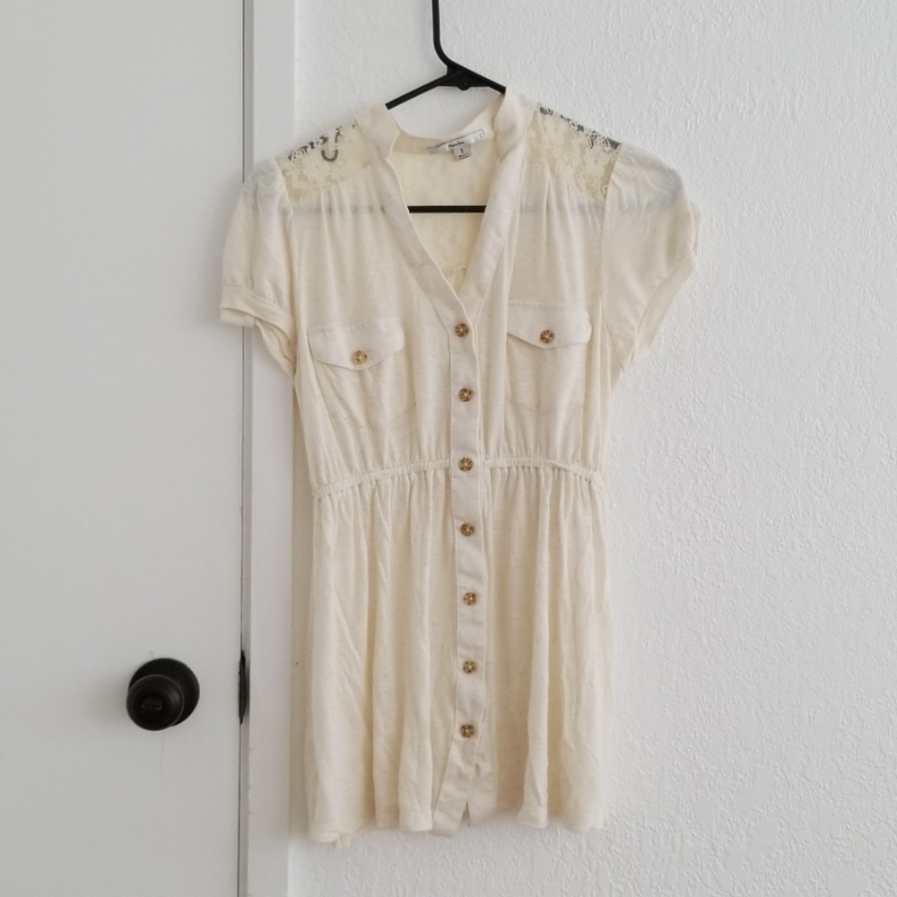 Cream lace tunic